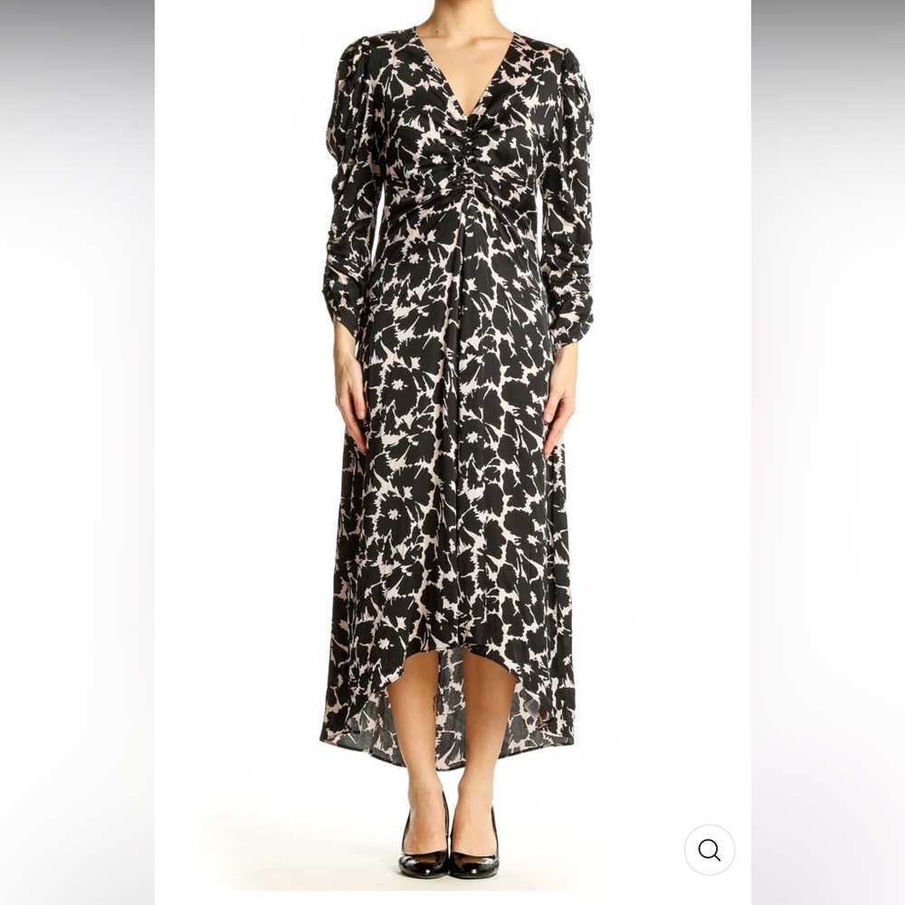 GAP Black and White Long Sleeve Dress